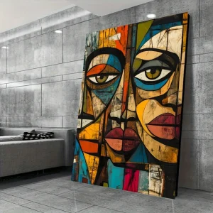 A frameless modern African abstract art canvas print
