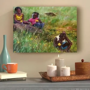 African girl canvas print